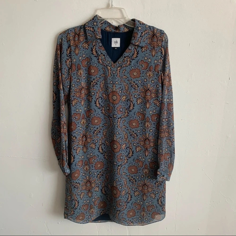 CAbi #3295 Floral Provincial Tunic Dress